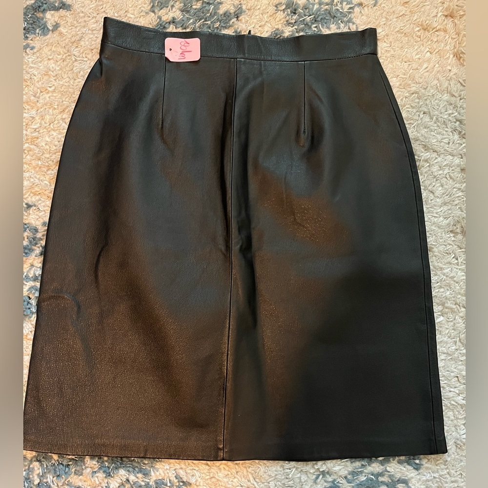Genuine vintage 100% leather mini shirt